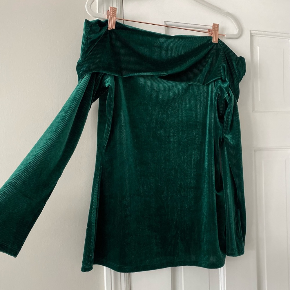Emerald Off-the-Shoulder Top!